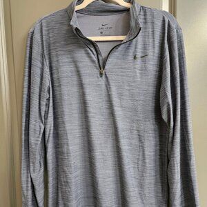 Nike Men’s Dri-Fit Quarter Zip Pullover Gray Size M